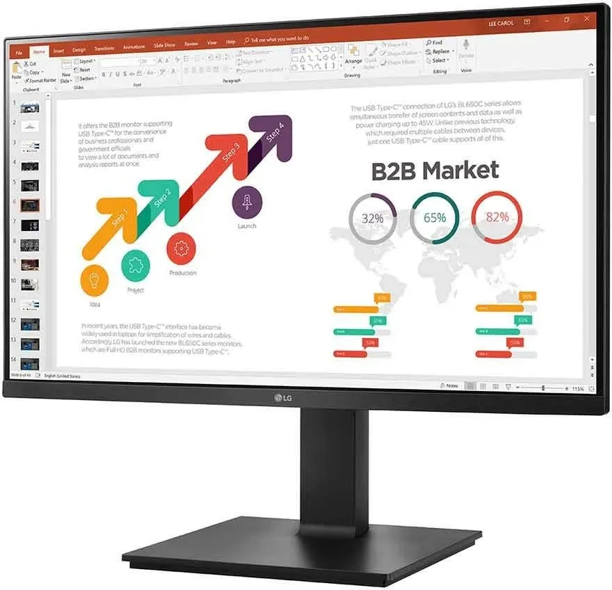 Monitor LG 24BP45SP-B, 23.8 inç, Full HD, LED, 5 ms, i zi - 2