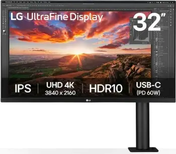 Monitor LG UltraFine Ergo 32UN880K-B, 31 inç, 4K, IPS, e zezë