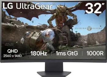 Monitor LG 32GS60QC-B, 31.5", Quad HD 2560 x 1440, i zi
