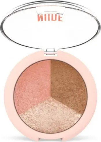 Golden Rose Nude Look Baked Trio Face Powder
