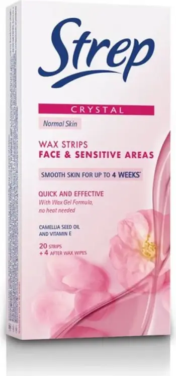 Strep Crystal Wax Strips Face &amp; Sensitive Areas 20pcs