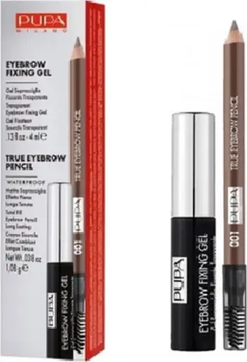Pupa Kit True Eyebrow+Eyebrow Fix Gel 001