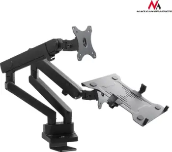 Mbajtëse dyshe për monitor Maclean MC-813, 17-32", 8 kg, e zezë
