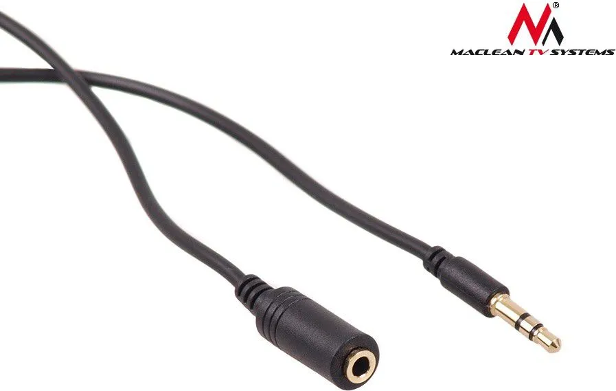 Kabllo Maclean Jack 3.5mm - Jack 3.5mm, 2m, e zezë - 1