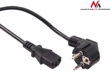 Kabllo energjie Maclean MCTV-801 3-pin 5m EU plug, e zezë