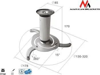 Mbajtës projektori Maclean MC-515S