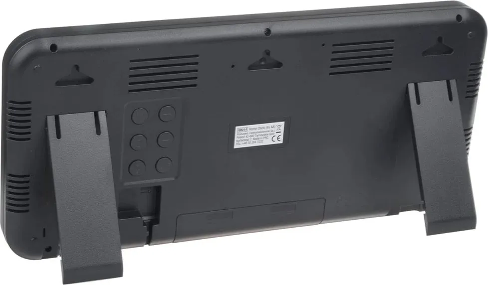 Orë murale GreenBlue GB214, ekran LCD, alarm, e zezë - 10