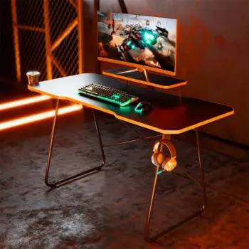 Tavolinë gaming Maclean NanoRS RS170, raft monitori, 85 cm, e zezë