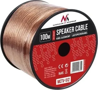 Kabllo altoparlanti Maclean MCTV-512, 100m, Bakër - 3