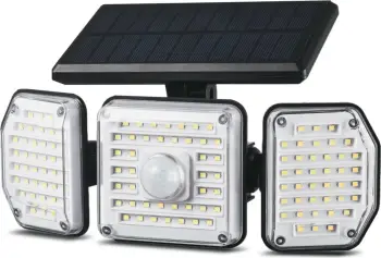 Llambë murale diellore Maclean MCE615, LED, me sensor lëvizjeje, e zezë