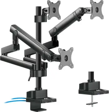 Mbajtës për tre monitorë MACLEAN MC-811, 17-27", VESA 100x100, i zi
