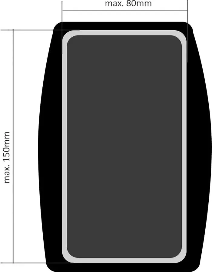 Parzmore sportive universale për telefon Maclean MC-446, deri 8 x 15 cm, transparente, e zezë - 8