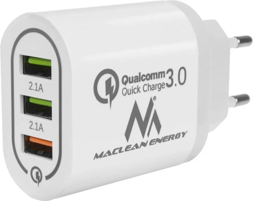 Karikues Maclean MCE479 3x USB-A, 3 A (MCE479 W), i bardhë - 1