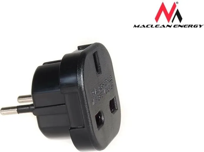 Përshtatës prize Maclean MCE72, Type-C (EU) në Type-G (UK), i zi - 5