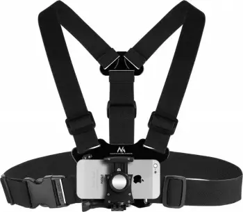 Parzmore sportive për kraharor Maclean MC-773, për telefon dhe GoPro, universale, e zezë