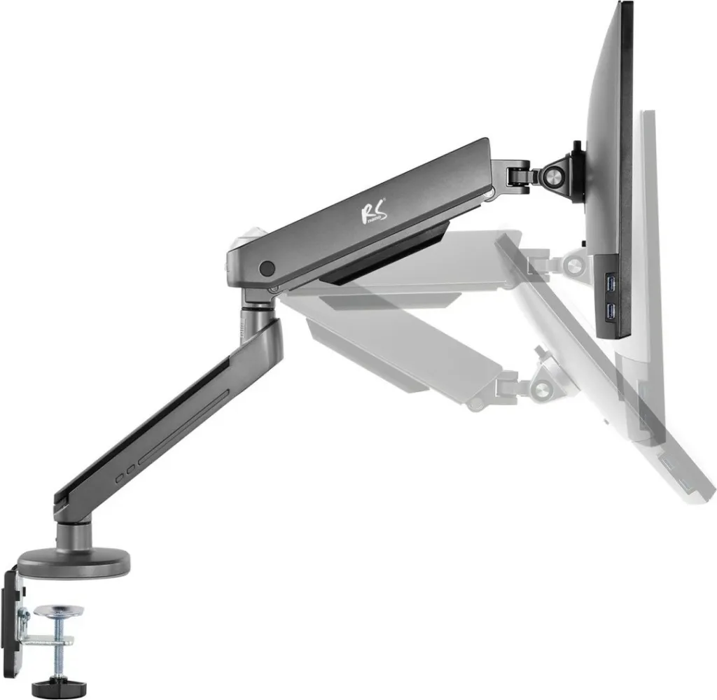 Mbajtëse tavoline për monitor Maclean, 17-32", e zezë - 5