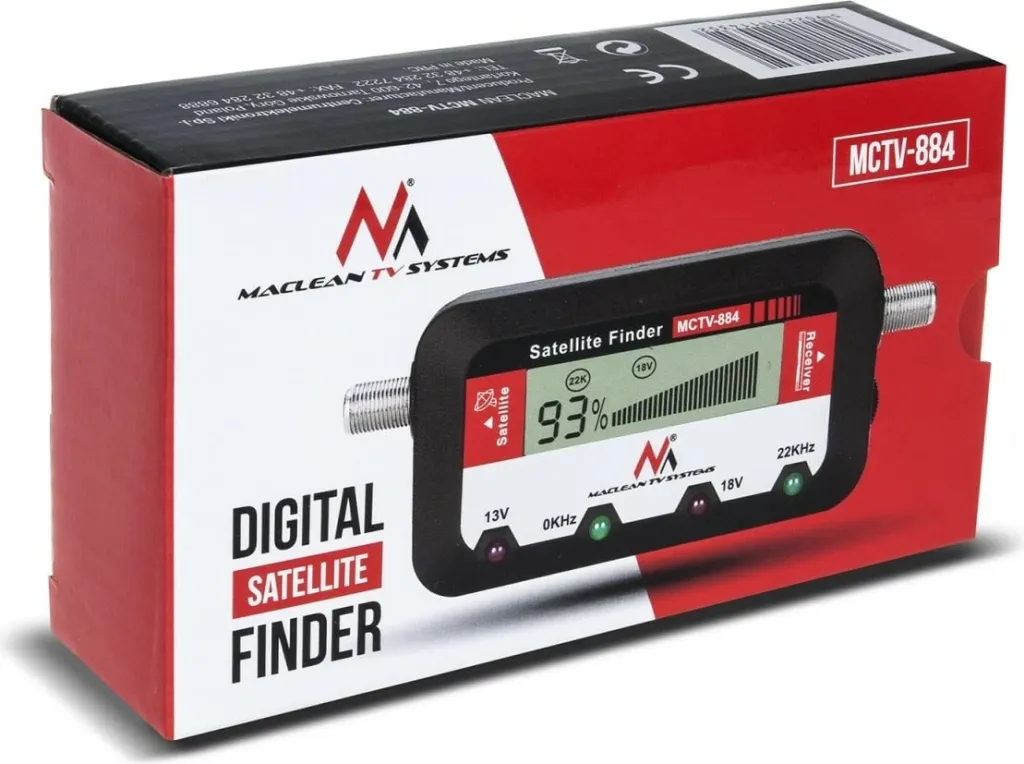 Matës satelitor Maclean MCTV-884, digjital, i zi - 2