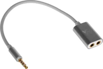 Kabllo audio Maclean MCTV-580, Jack 3.5mm në 2x Jack 3.5mm, 0.15m, e bardhë