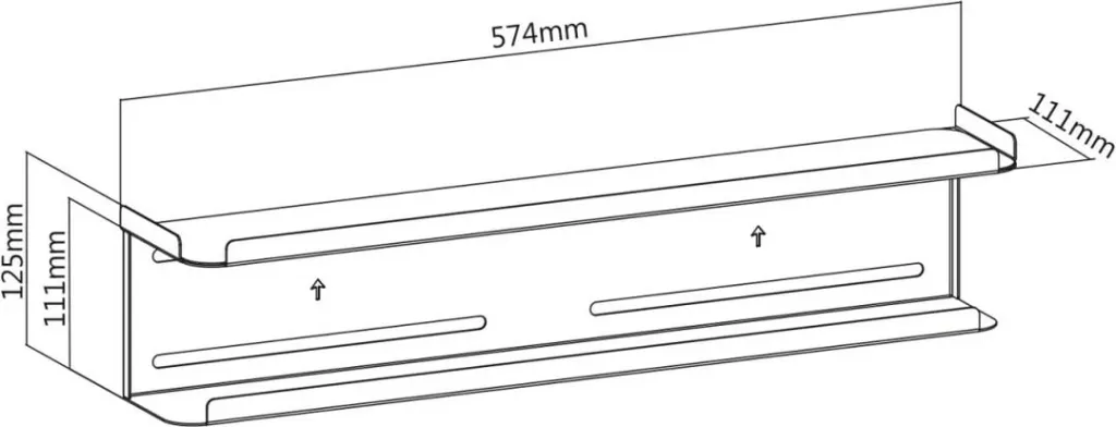 Raft për televizor Maclean MC-904, 574 x 125 x 111 mm, i zi - 6