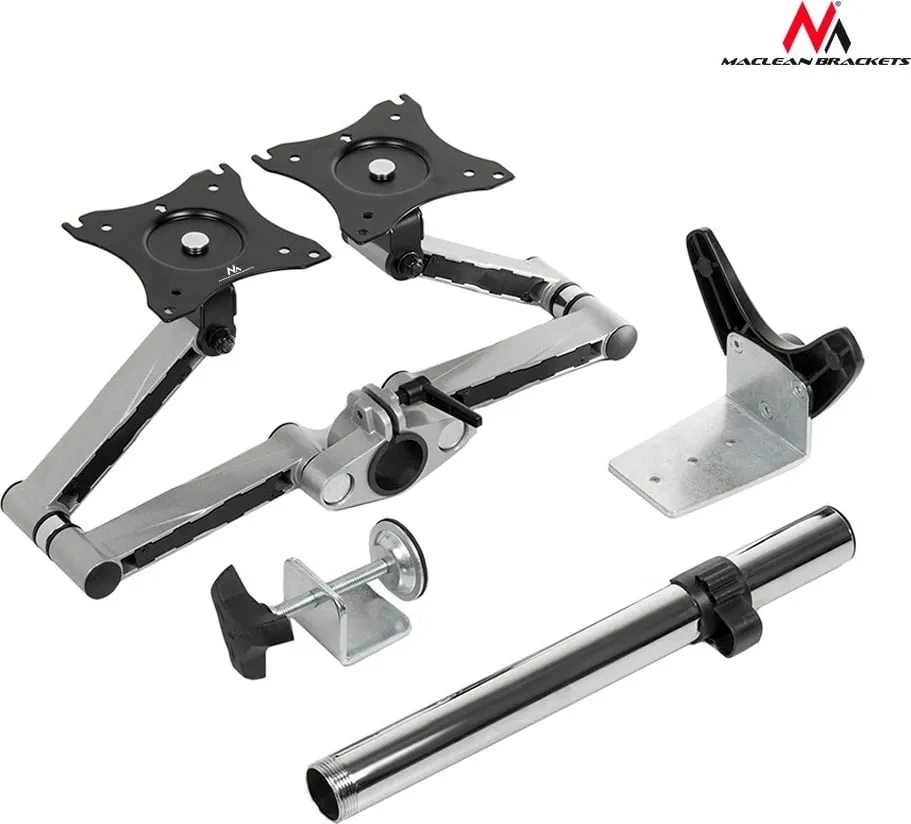 Mbajtëse tavoline për dy monitorë Maclean MC-714, 13-27", 8kg, e zezë - 7