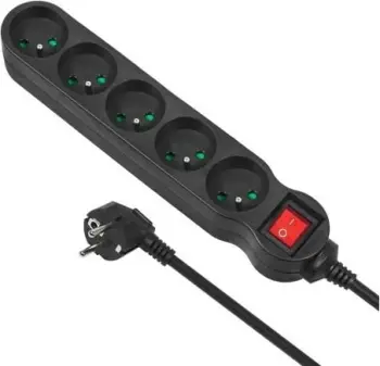 Zgjatues Maclean MCE185, 5 m, 5 Fishe, i zi