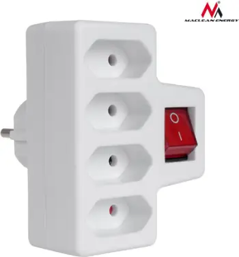 Prizë elektrike Maclean MCE217, 4 priza, e bardhë