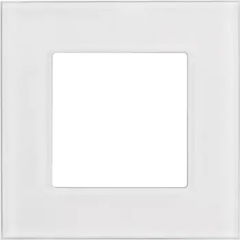 Kornizë xhami për prizë Maclean MCE730W, njëfishe, 86x86mm, e bardhë