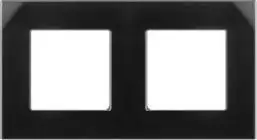 Kornizë xhami për ndërprerës Maclean MCE729B, dyfishe, 157x86mm, e zezë