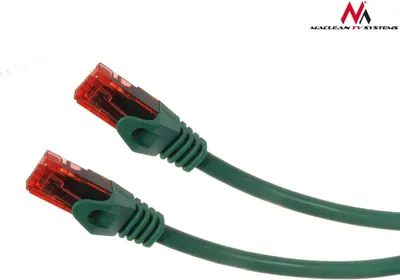 Kabllo rrjeti Maclean Patchcord, Cat6, 1m, e gjelbër - 1