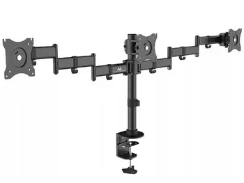 Mbajtëse tavoline për tre monitorë Maclean MC-691, 13-27", 8kg, e zezë