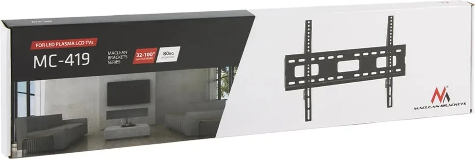 Mbajtëse për TV Maclean MC-419, 32-100", VESA 600x400, 80 kg, e zezë - 12