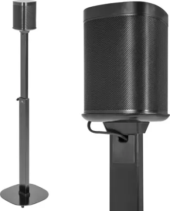Stativ dyshemeje Maclean MC-940, për altoparlant Sonos One One SL, lartësi e rregullueshme, i zi