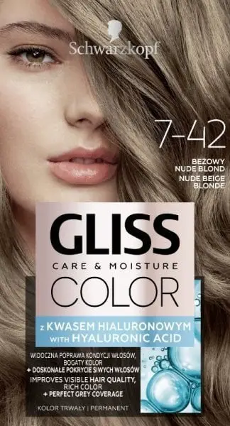 Bojë flokësh Schwarzkopf Gliss Color 7-42, beige nude blonde