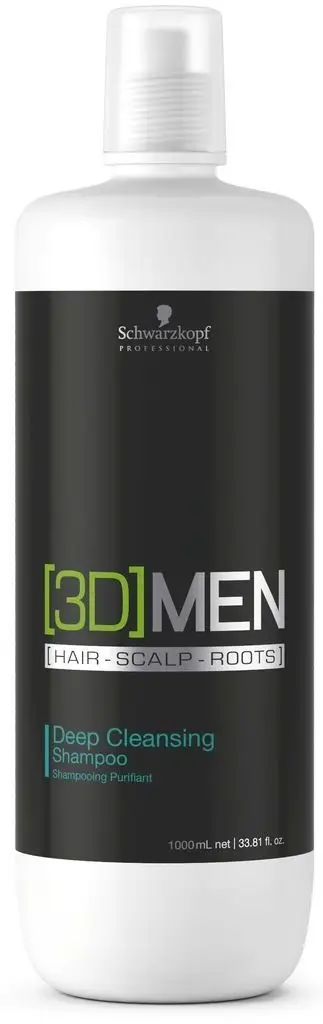 Shampon për flokë Schwarzkopf 3DMen Deep Cleansing, 1000 ml