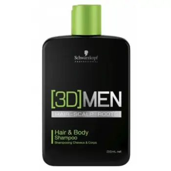 Shampon për flokë dhe trup Schwarzkopf 3DMen, 250 ml