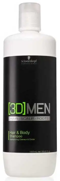 Shampon për flokë dhe trup Schwarzkopf 3DMen, 1000 ml