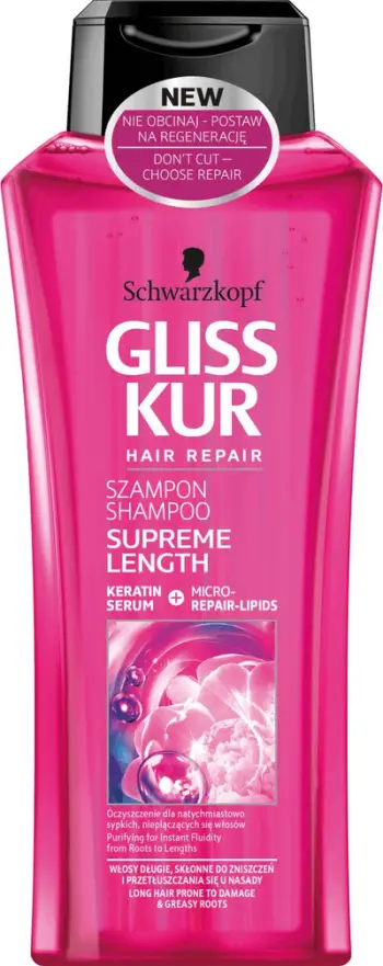 Shampon për femra Gliss Supreme Length, 250ml