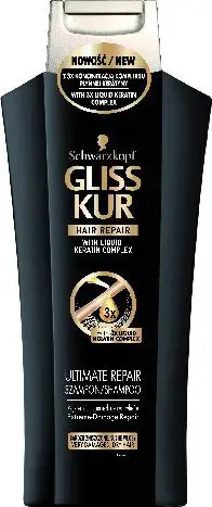 Shampo për flokë Schwarzkopf Gliss Kur Ultimate Repair, 400ml, i zi