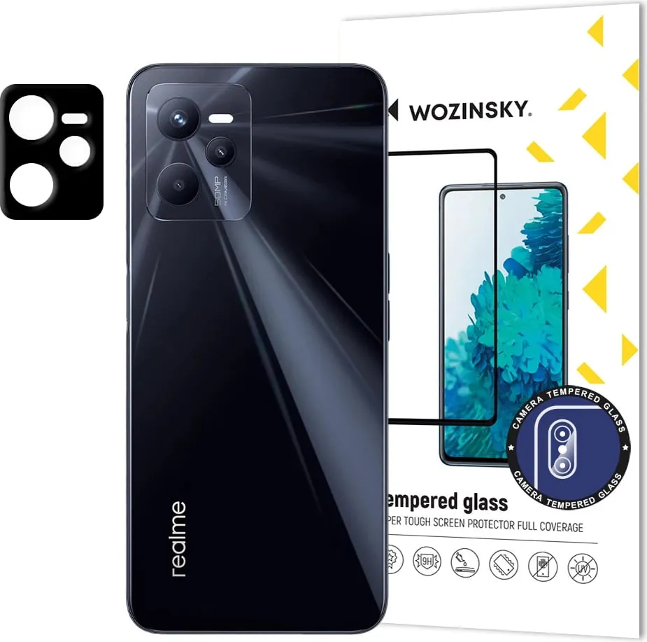 Mbrojtës xhami për kamerë Wozinsky për Realme C35, 9H, Full Cover - 1