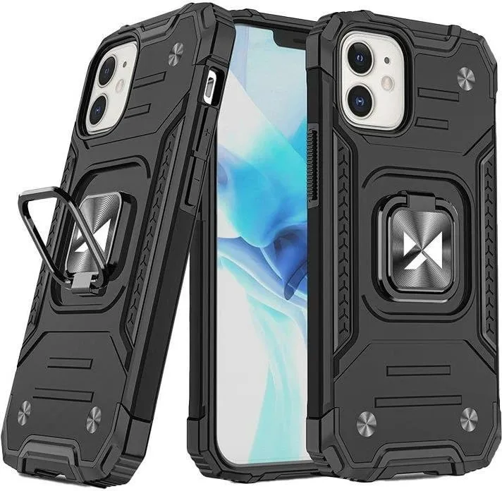 Mbështjellës Wozinsky Ring Armor për iPhone 14, i zi - 1