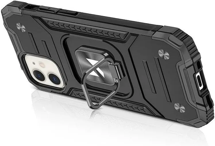 Mbështjellës Wozinsky Ring Armor për iPhone 14, i zi - 2