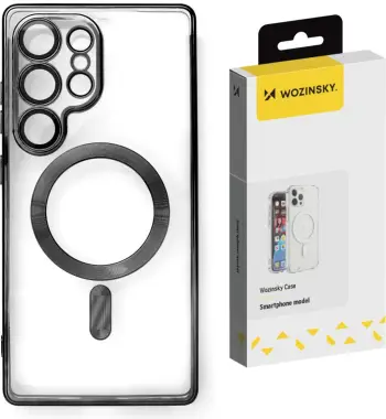 Mbështjellës Wozinsky Electroplated me MagSafe për Samsung Galaxy S25 Ultra, i zi