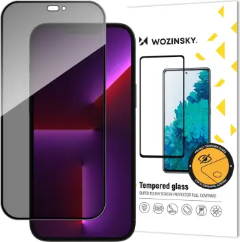 Xham mbrojtës Wozinsky Privacy Glass për iPhone 14 Pro Max, Anti Spy, i zi