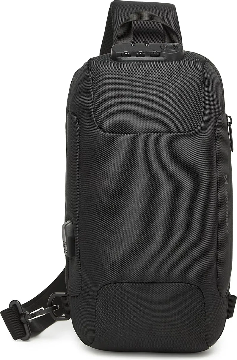 Çantë shpine një sup Wozinsky Premium me port USB dhe bravë kundër vjedhjes, e zezë - 2