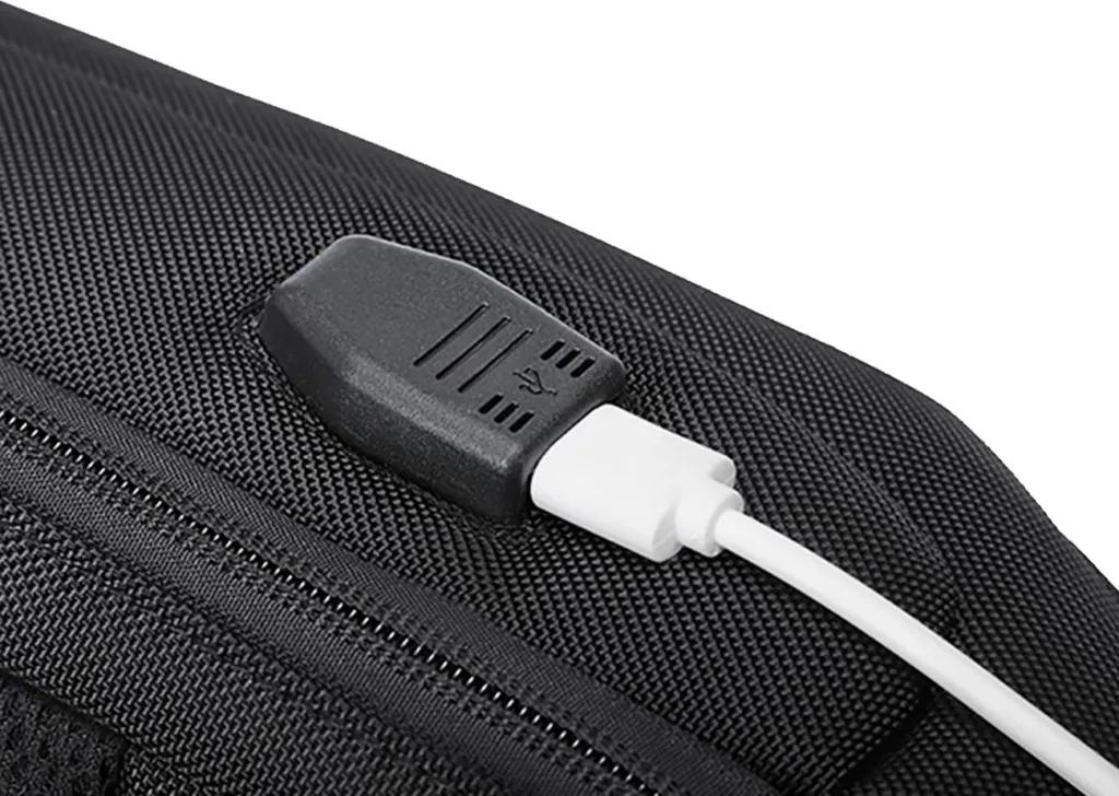 Çantë shpine një sup Wozinsky Premium me port USB dhe bravë kundër vjedhjes, e zezë - 7