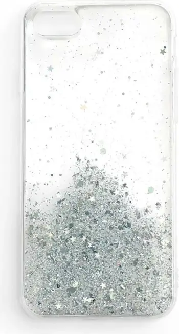 Mbështjellës Wozinsky Star Glitter për Xiaomi Redmi K40 Pro+, K40 Pro, K40, Poco F3, i zi/argjendtë