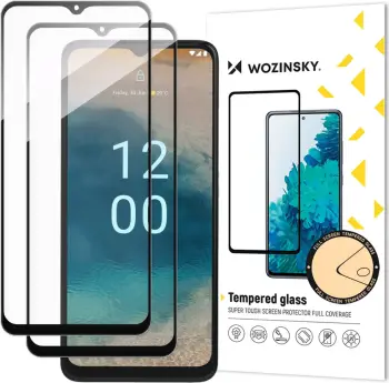 Mbështjellës xhami i temperuar Wozinsky Full Glue për Nokia G22, 2 copë, i zi
