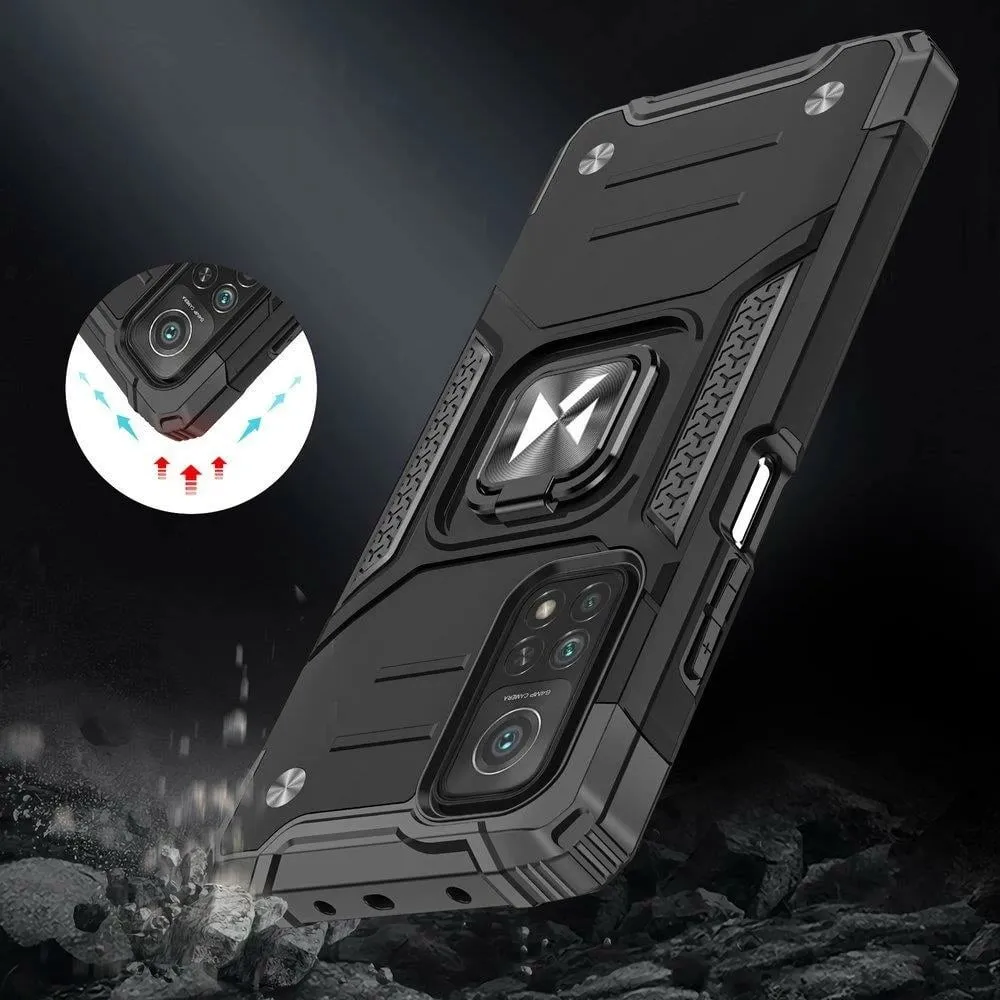 Mbulesë telefoni Wozinsky Ring Armor, Samsung Galaxy A03s, me unazë, magnetike, e zezë - 7