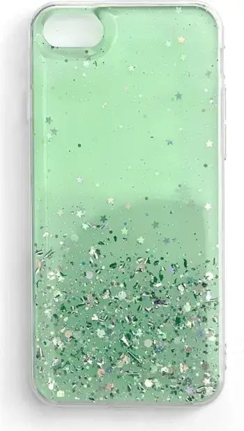 Mbështjellës Wozinsky Star Glitter për iPhone 12 Pro Max, i gjelbër me shkëlqim