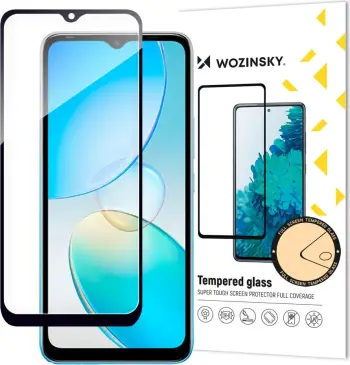 Xham mbrojtës Wozinsky Full Glue për Infinix Hot 12i, me kornizë, i zi